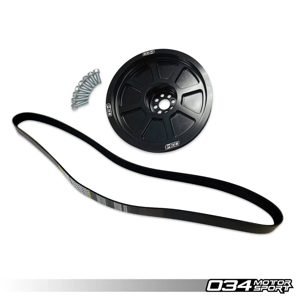 034Motorsport 3.0 TFSI Supercharger 179mm Crank Pulley Upgrade, B8/B8.5 Audi S4/S5/Q5/SQ5 & C7 Audi A6/A7