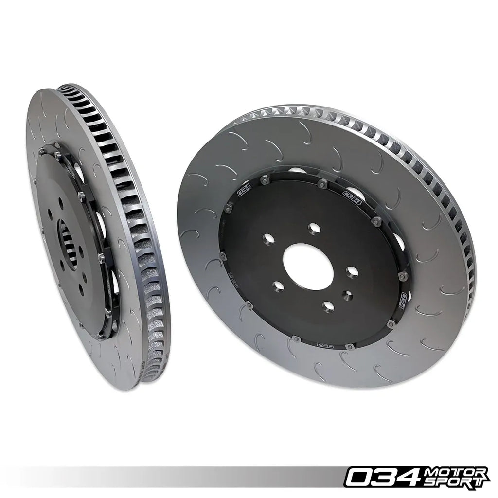 034Motorsport 2-Piece Floating Front Brake Rotor Upgrade Kit For Audi 8S TTRS