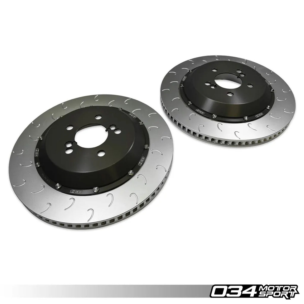 034Motorsport 2-Piece Floating Rear Brake Rotor Upgrade Kit for F8X BMW M2 Competition/CS, M3/M4 C/CS, & M4 GTS (2NH/2NK Caliper)