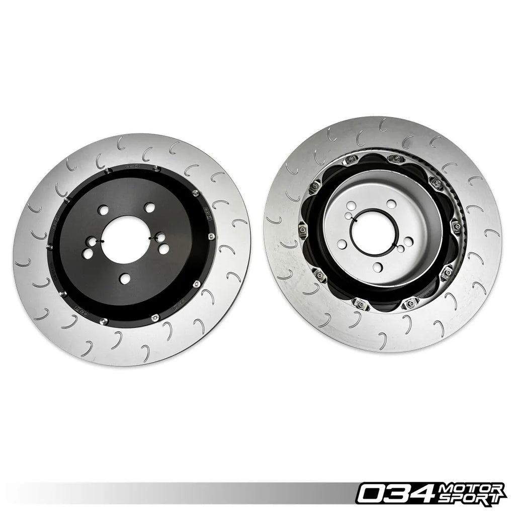 034Motorsport 2-Piece Floating Rear Brake Rotor Upgrade Kit for F8X BMW M2 Competition/CS, M3/M4 C/CS, & M4 GTS (2NH/2NK Caliper)