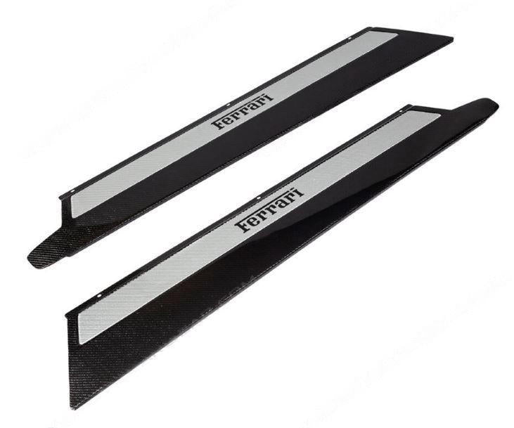 Carbon Fiber, Custom Carbon Fiber Door Sill Steps With Inserts - Ferrari 348