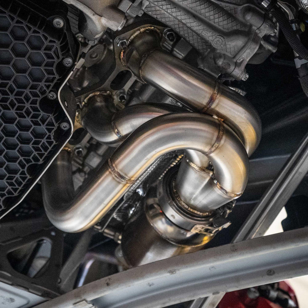 Fabspeed Porsche 718 GT4 / GTS / Spyder RENNKRAFT™ Modular Street and Racing Headers with HJS Catalytic Converters (2020+)