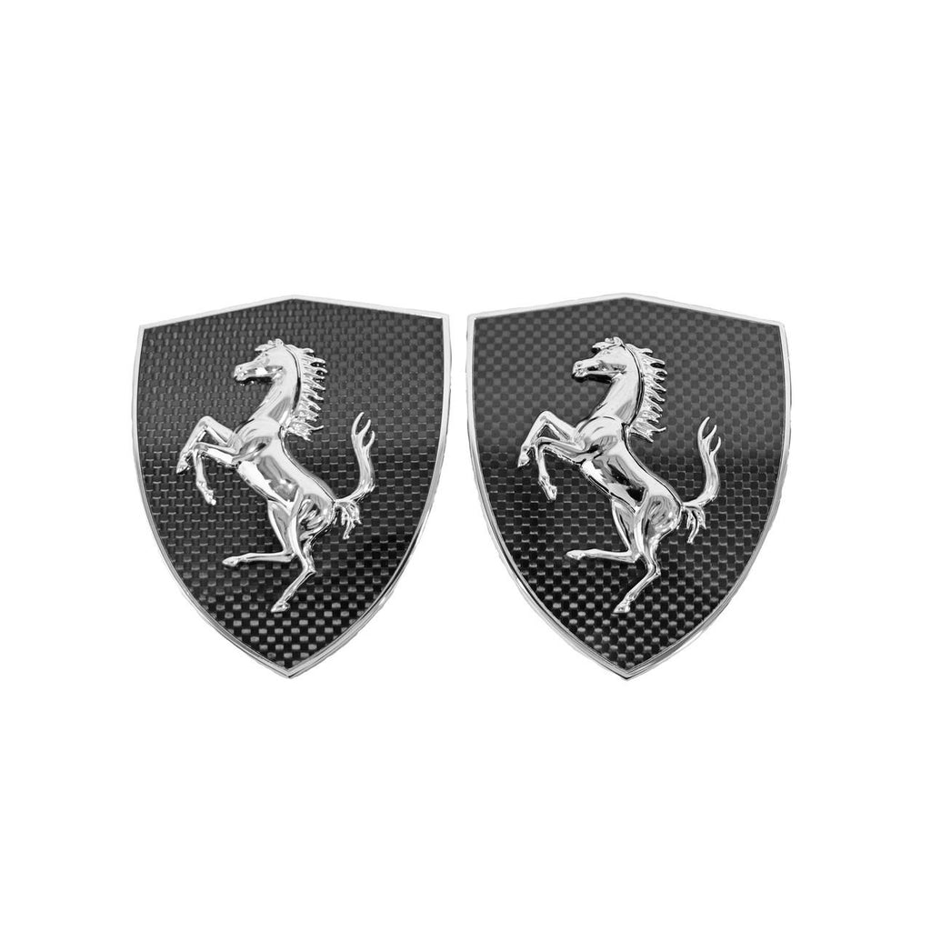 Carbon Fiber Ferrari Replica Carbon Fiber Scuderia Shields - Fender Badges 812 Superfast Ferrari