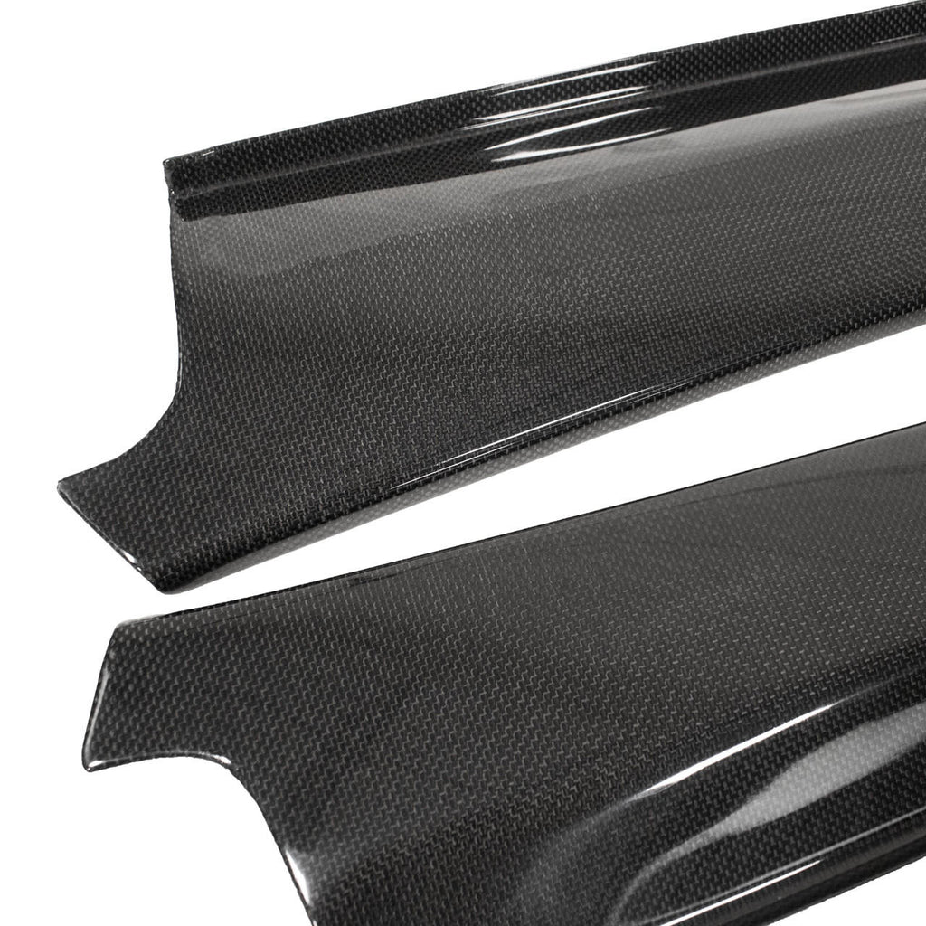 Carbon Fiber Door Steps/Sills with Raised "Ferrari" Chrome Script - Ferrari 360