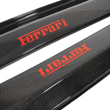 Load image into Gallery viewer, Carbon Fiber Door Sill/Step With Inserts Red Script - Ferrari F355