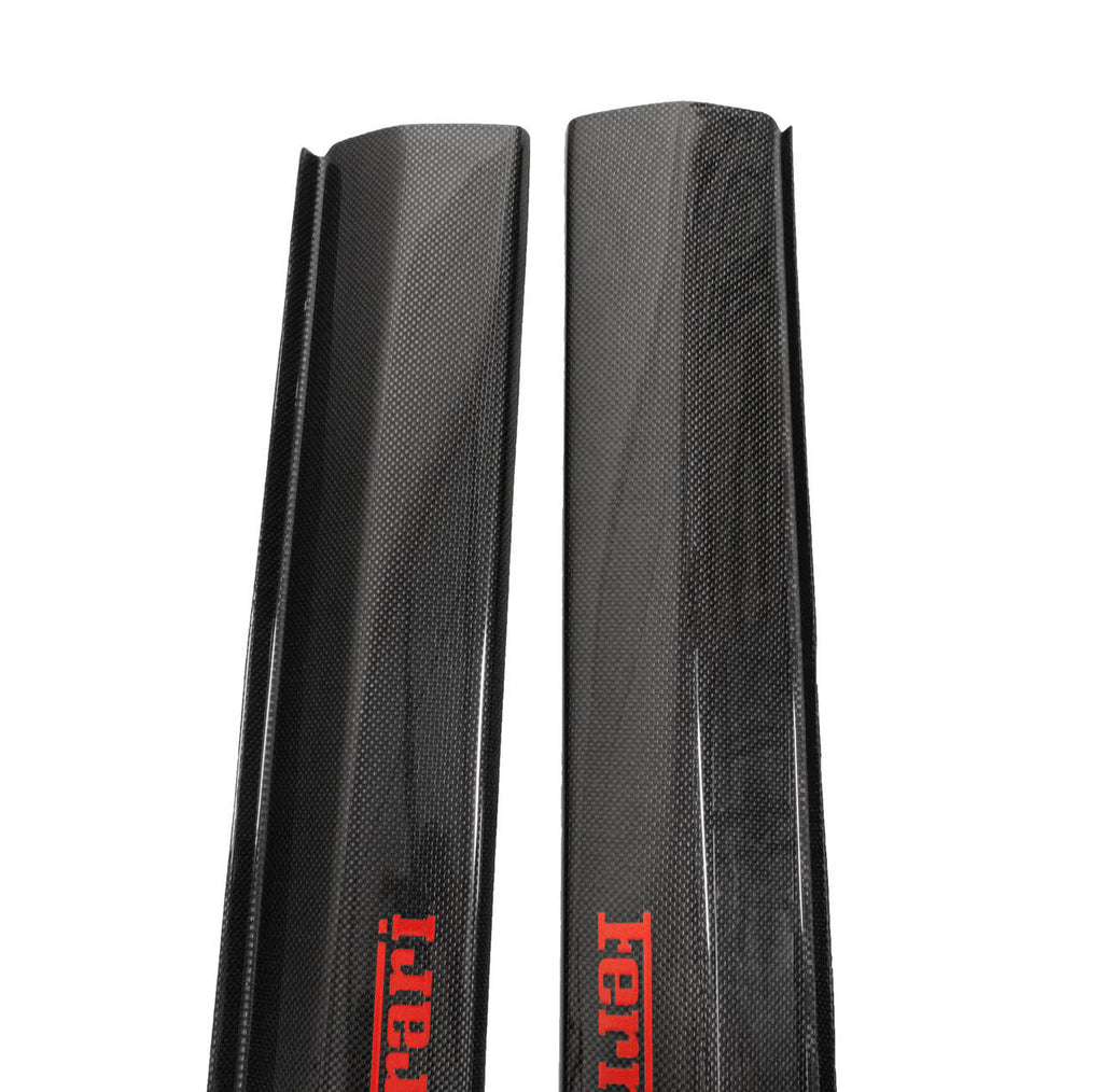 Carbon Fiber OEM Door Sills w/ Red Script - Ferrari 360