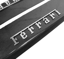 Load image into Gallery viewer, Carbon Fiber Right and Left Door Sills with Ferrari Chrome Script - Ferrari F12 Berlinetta