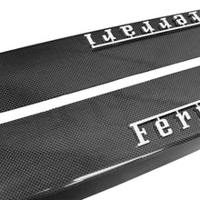 Load image into Gallery viewer, Carbon Fiber Right and Left Door Sills with Ferrari Chrome Script - Ferrari F12 Berlinetta