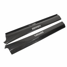 Load image into Gallery viewer, Carbon Fiber OEM Door Sills Embedded "Ferrari" Silver Script - Ferrari F430
