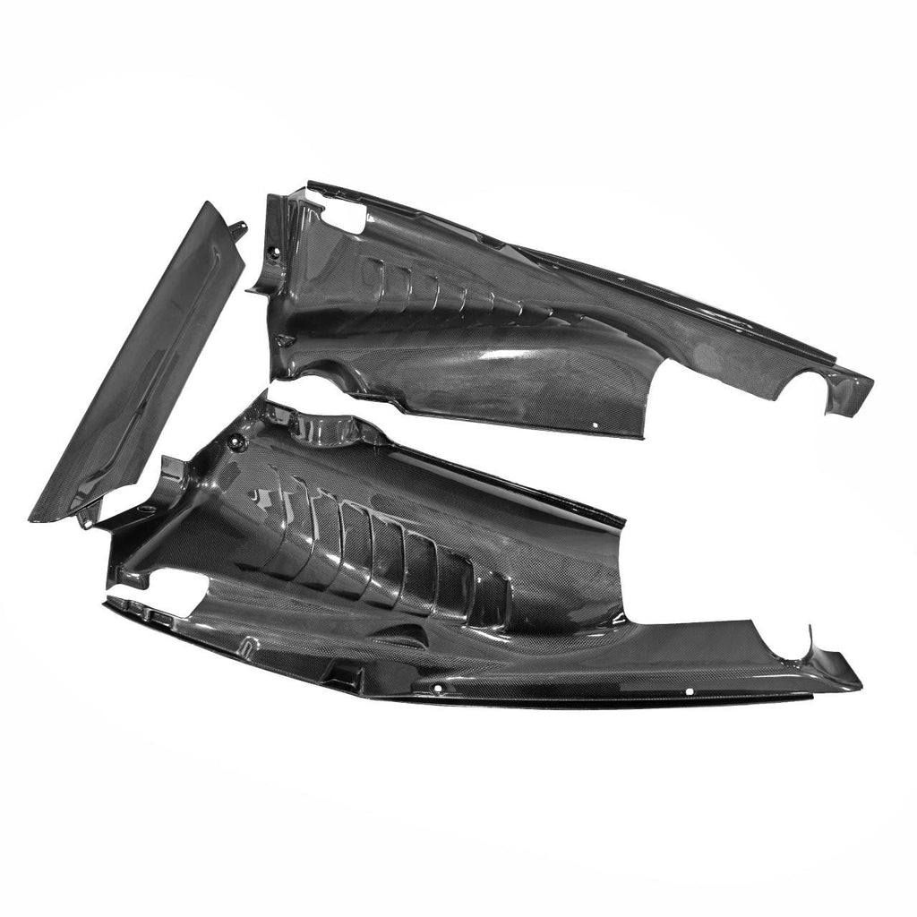 Carbon Fiber 3 Piece Engine Bay Set - Ferrari F8 Tributo, 488 GTB Coupe