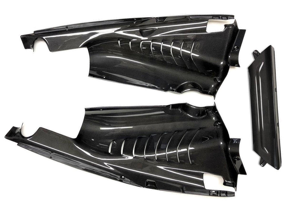 Carbon Fiber 3 Piece Engine Bay Set - Ferrari 488 Pista