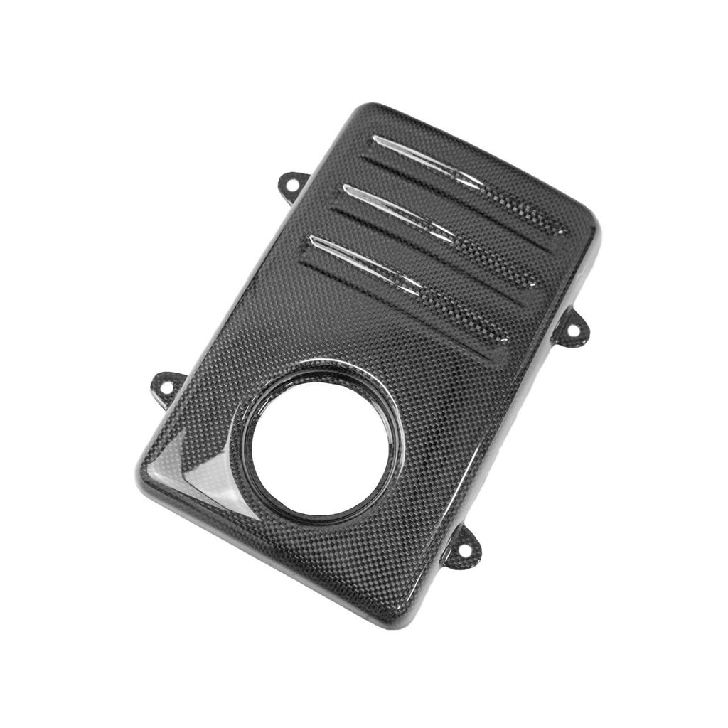 Carbon Fiber Scuderia Style Coolant Tank Cover With Tabs - Ferrari F430