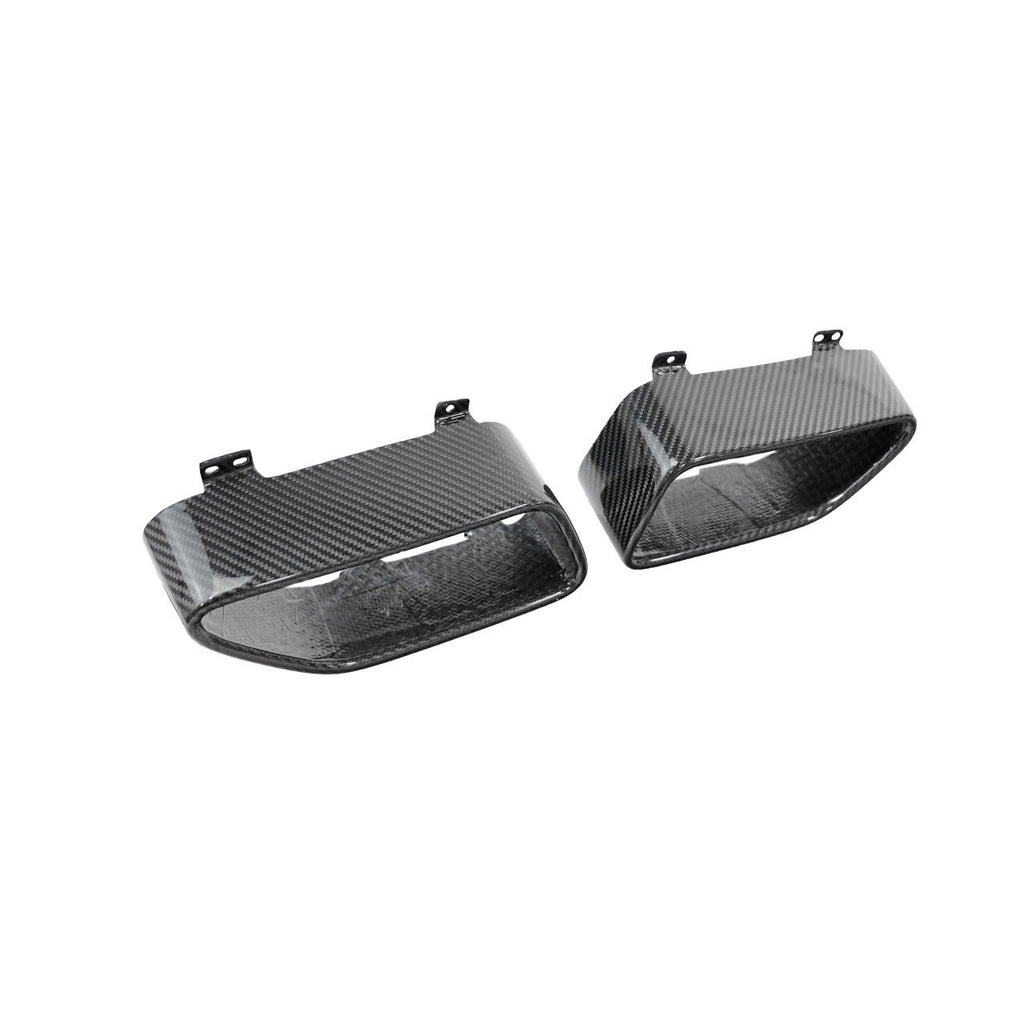 Carbon Fiber Silver Mesh Tail Pipe Tips - McLaren MP4-12C/650S