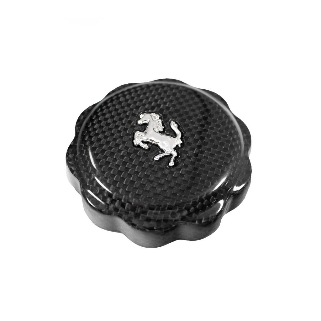 Carbon Fiber Oil Cap Cover With Cavallino 488 Pista Ferrari