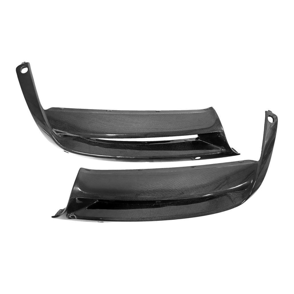 Carbon Fiber Right and Left Lower Rear Bumper Panel Finishers - Porsche 981 Boxster Cayman