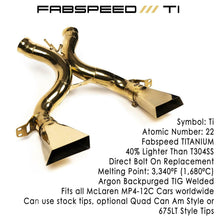 Load image into Gallery viewer, Fabspeed McLaren MP4-12C Supreme Titanium X-Pipe Exhaust System (2011-2014)