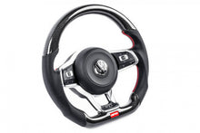 Load image into Gallery viewer, APR Steering Wheel - Carbon Fiber &amp; Perforated Leather - MK7 GTI/GLI Red (For Use Without Paddles)