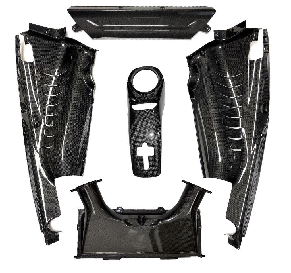 Carbon Fiber 5 Piece Engine Bay Set - Ferrari 488 GTB Coupe