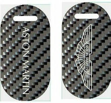 Load image into Gallery viewer, Fabspeed -  Aston Martin Silver Crest Carbon Fiber Keyring