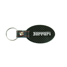 Load image into Gallery viewer, Fabspeed Ferrari Cavallino Silver Carbon Fiber Keyring