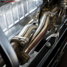 Load image into Gallery viewer, Fabspeed Ferrari F8 Tributo Rear Center Muffler Bypass X Pipe (2020+)
