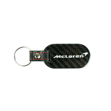Load image into Gallery viewer, Fabspeed Mclaren Swoop &amp; Text Carbon Fiber Keyring
