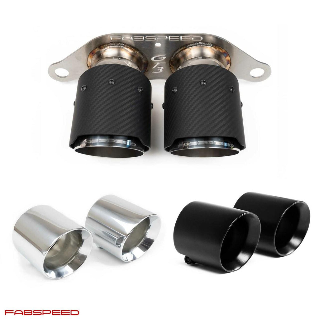 Fabspeed Porsche 997.2 GT3 / GT3 RS Deluxe Dual Style Tips (2010-2011)