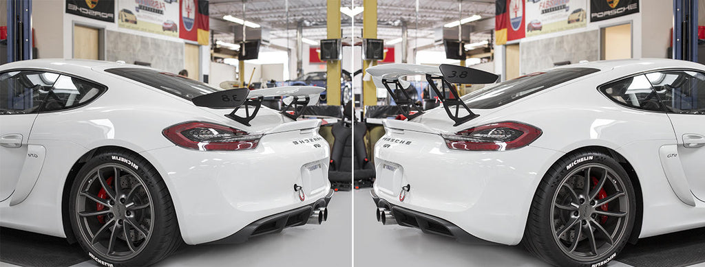 Fabspeed Porsche GT4 Wing Risers