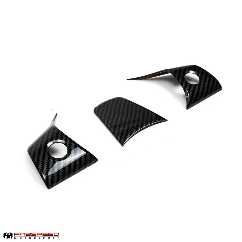 Fabspeed Tesla Model 3 Carbon Fiber Steering Wheel Covers