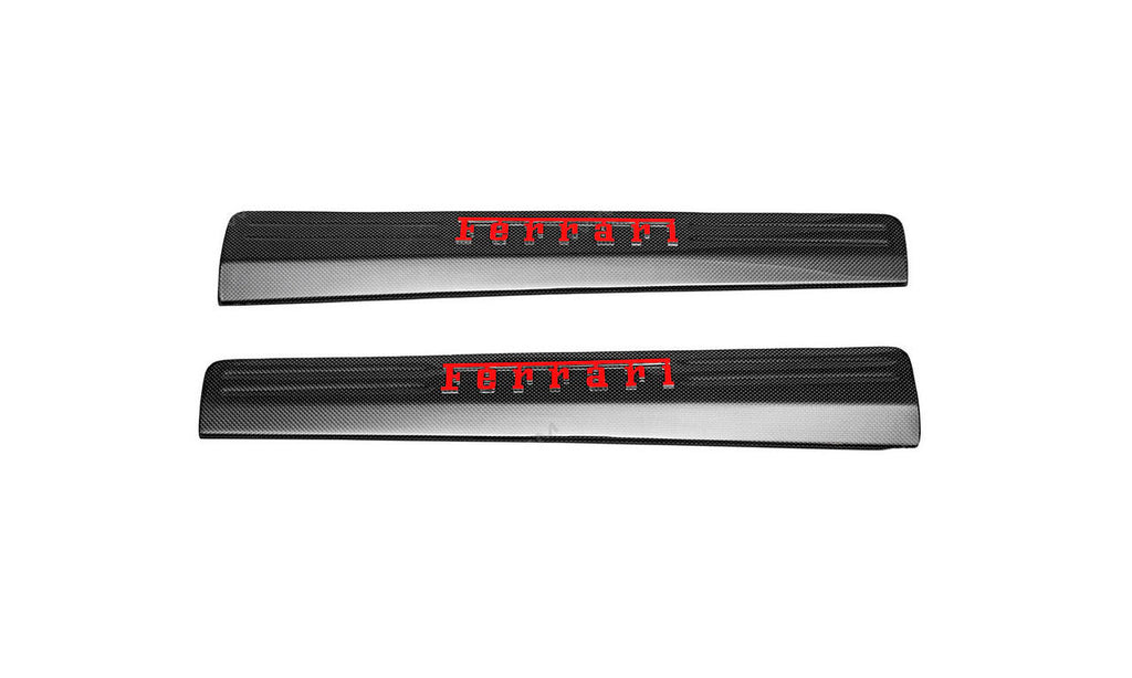 Carbon Fiber Door Sills With Raised "Ferrari" Script - Ferrari F12 Berlinetta