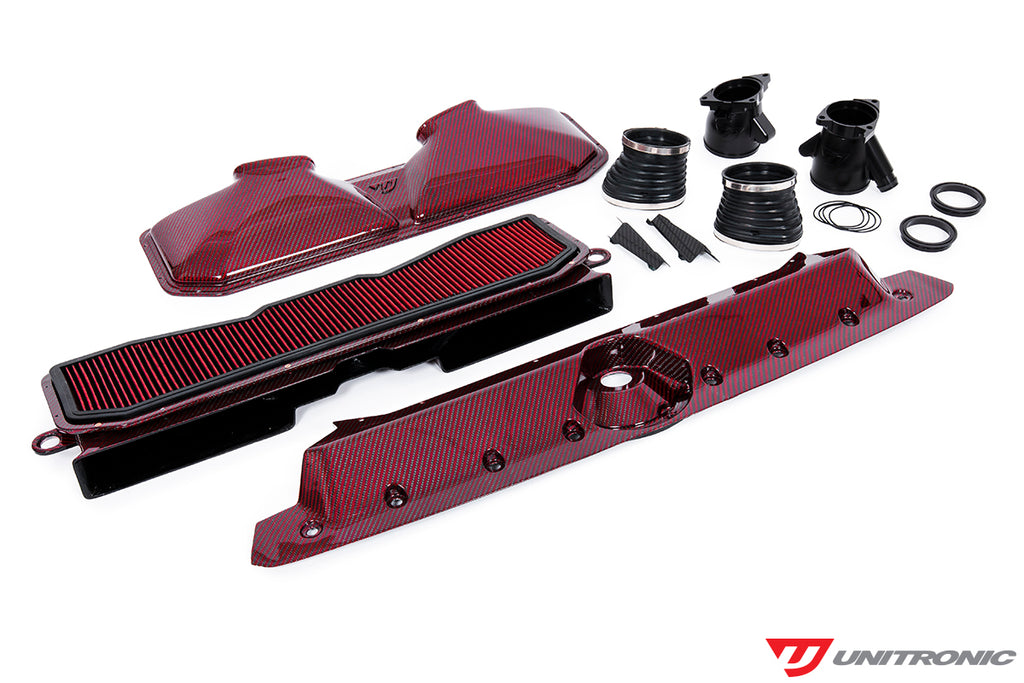 Unitronic Carbon Fiber Intake & Turbo Inlets for C8 RS 6/RS 7 Red Carbon Kevlar