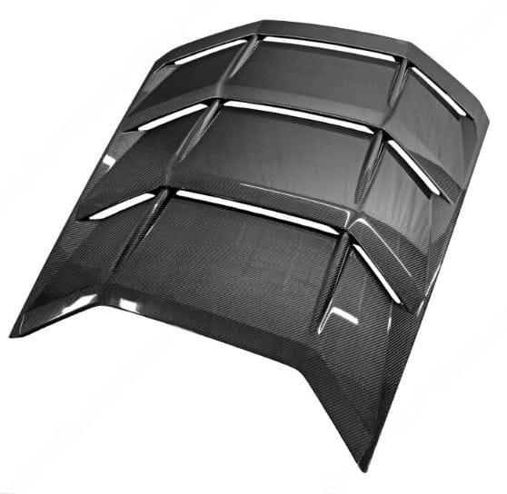 Carbon Fiber Rear Louvered Engine Lid Cover - Lamborghini Huracan LP-610